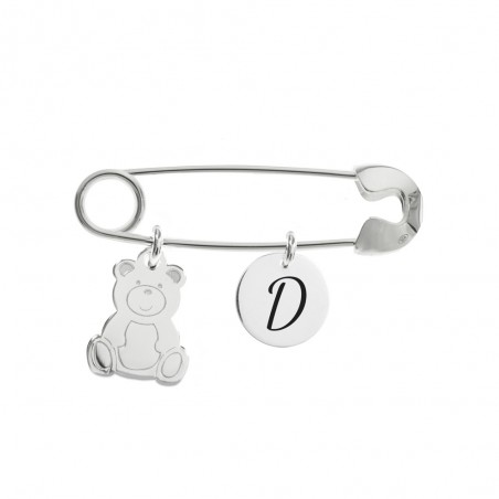 Alfiler bebé oso Plata de Ley - Karissma