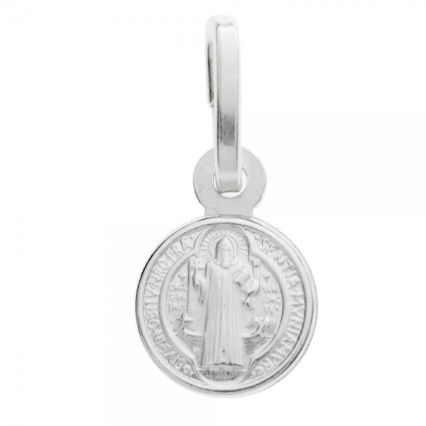 Colgante mini escapulario San Benito Plata de Ley - Karissma