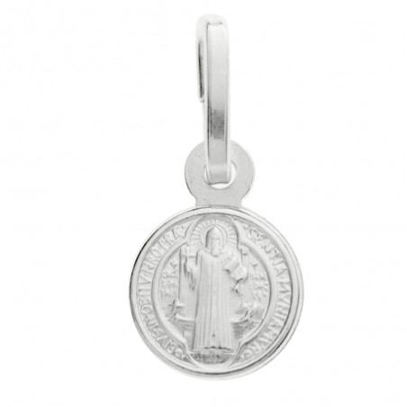 Colgante mini escapulario San Benito Plata de Ley - Karissma