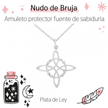 Collar Nudo de Bruja Plata de Ley | Karissma