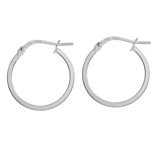 Aros cuadrados cierre catalán Plata de Ley - Karissma