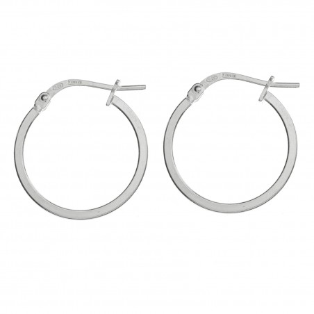 Aros cuadrados cierre catalán Plata de Ley - Karissma