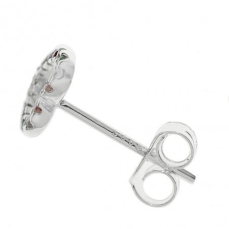 Pendientes mini corazón con circonitas Plata de Ley - Karissma