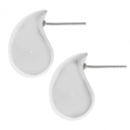 Pendientes gota inflada Plata de Ley - Karissma