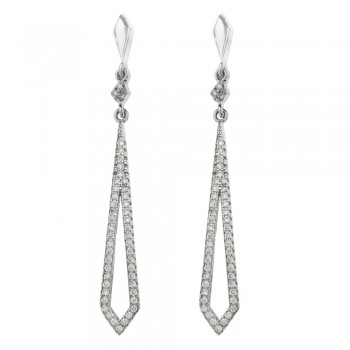 Pendientes largos fiesta Plata de Ley - Karissma