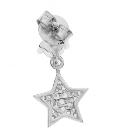 Pendientes estrella brillo Plata de Ley - Karissma
