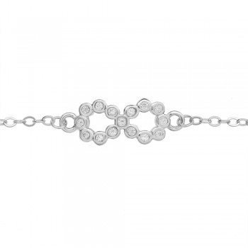 Pulsera infinito circonitas blancas Plata de Ley| Karissma 2