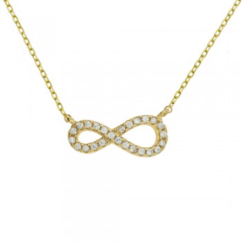 Collar infinito dorado Plata de Ley | Karissma