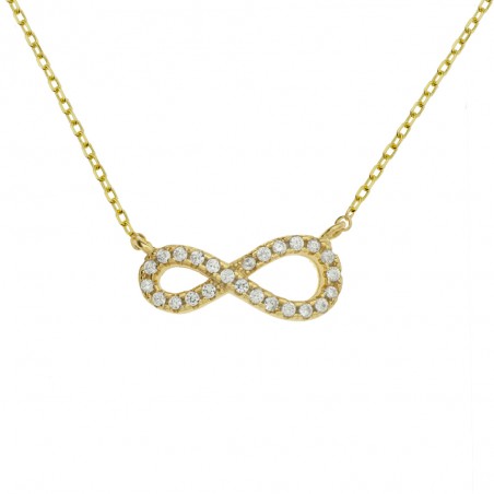 Collar infinito dorado Plata de Ley | Karissma