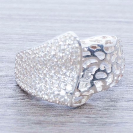 Anillo calado cinta Plata de Ley 925