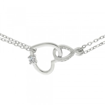 Collar corazón & infinito entrelazados Plata de Ley | Karissma