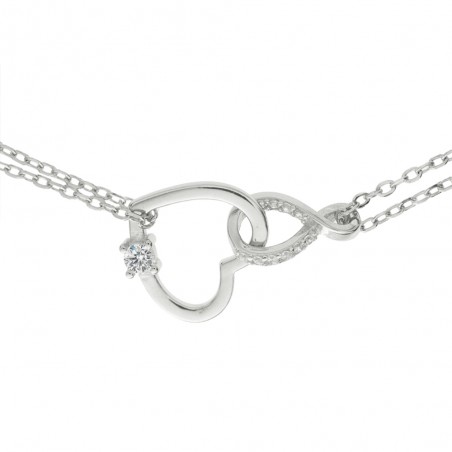 Collar corazón & infinito entrelazados Plata de Ley | Karissma
