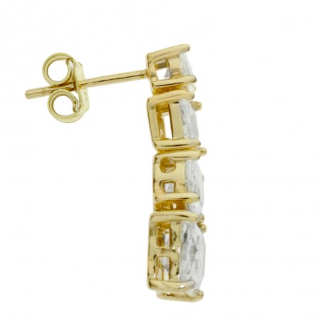 Pendientes largos de fiesta Plata de Ley - Karissma