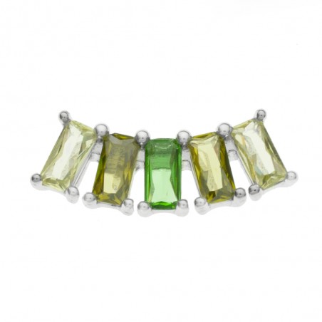 Pendientes arco circonitas baguette Plata de Ley - Karissma