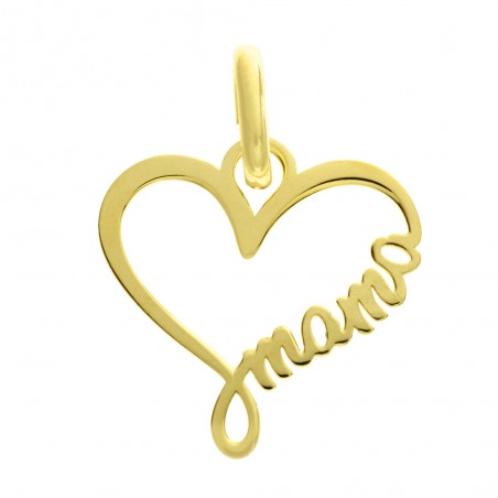 Collar corazón dorado Mamá Plata de Ley | Karissma