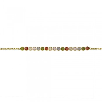 Pulsera cristales multicolor Plata de Ley | Karissma 2