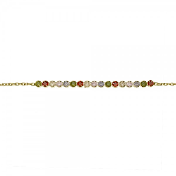 Pulsera cristales multicolor Plata de Ley | Karissma