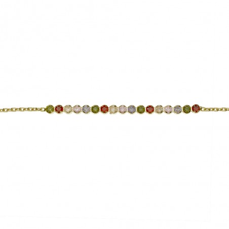 Pulsera cristales multicolor Plata de Ley | Karissma