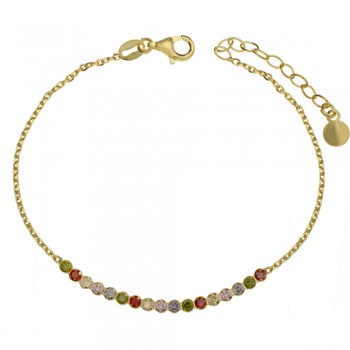 Pulsera cristales multicolor Plata de Ley | Karissma