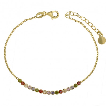 Pulsera cristales multicolor Plata de Ley | Karissma