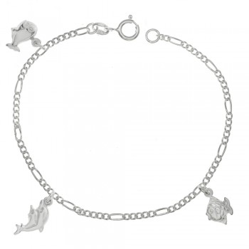 Pulsera 3x1 delfines Plata de Ley | Karissma