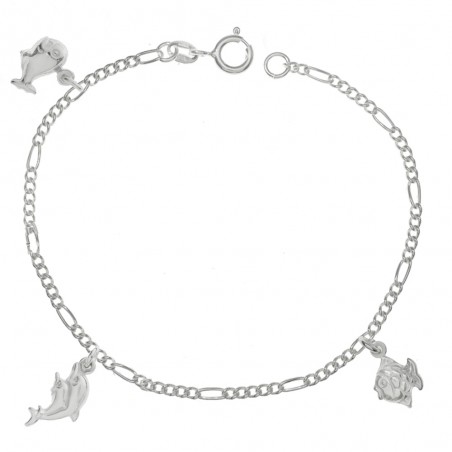 Pulsera 3x1 delfines Plata de Ley | Karissma
