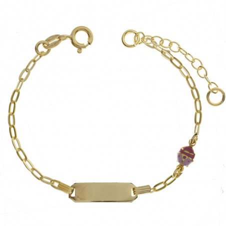 Esclava dorada niña con mariquita Plata de Ley | Karissma