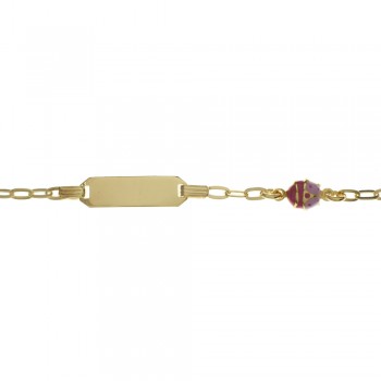 Esclava dorada niña con mariquita Plata de Ley | Karissma 2