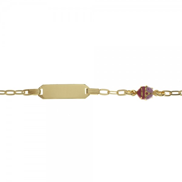 Esclava dorada niña con mariquita Plata de Ley | Karissma