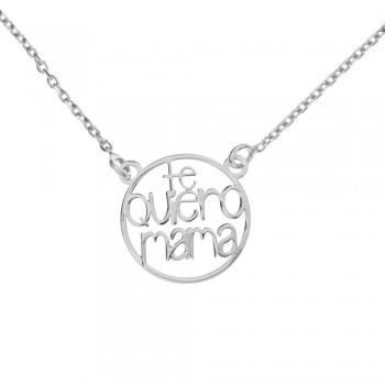 Collar Te Quiero Mamá Plata de Ley | Karissma