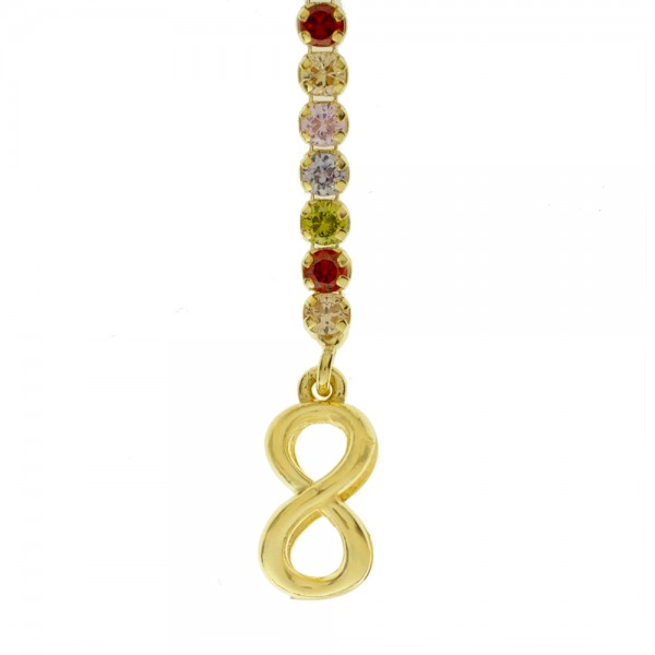 Collar corbatero con brillo & infinito Plata de Ley | Karissma