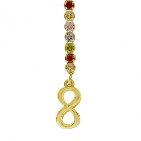 Collar corbatero con brillo & infinito Plata de Ley | Karissma