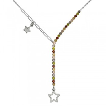 Collar corbatero con brillo & infinito Plata de Ley | Karissma