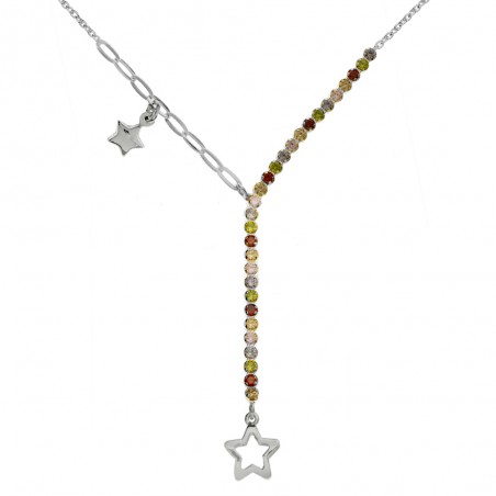 Collar corbatero con brillo & infinito Plata de Ley | Karissma