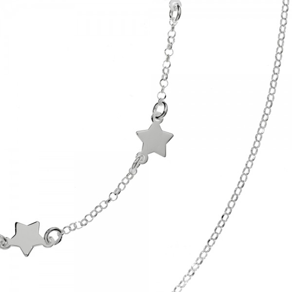 Collar doble con estrellas Plata de Ley | Karissma
