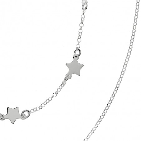 Collar doble con estrellas Plata de Ley | Karissma