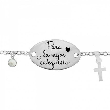 Pulsera de la catequista Plata de Ley - Karissma