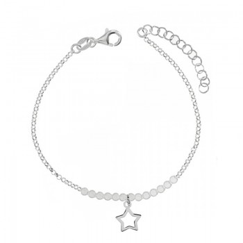 Pulsera estrellas con cristales Plata de Ley - Karissma 2