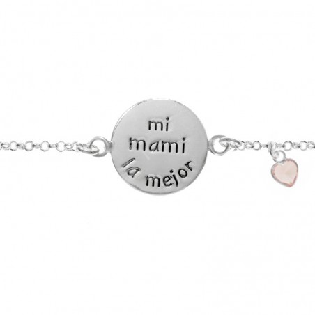Pulsera Mi mami la mejor Plata de Ley