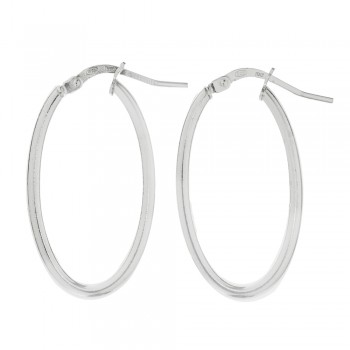 Aros ovalados cierre catalán de Plata de Ley - Karissma