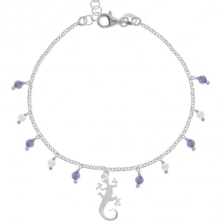 Pulsera con salamandra y abalorios mini Plata de Ley | Karissma