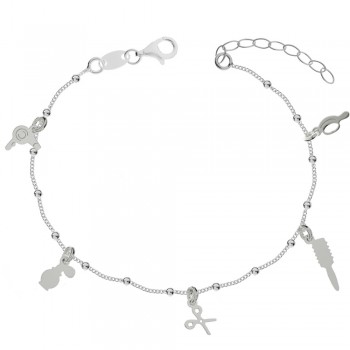 Pulsera de la peluquera fabricada en Plata de Ley | Karissma
