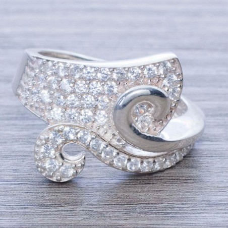 Anillo enrulado Plata de Ley 925