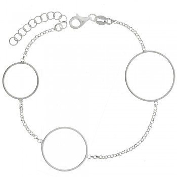 Pulsera triple círculo fabricada en Plata de Ley | Karissma