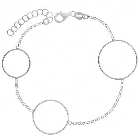Pulsera triple círculo fabricada en Plata de Ley | Karissma