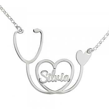 Collar fonendoscopio con nombre