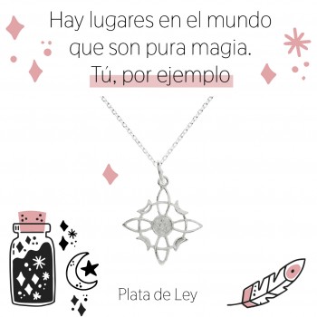 Colgante nudo de bruja con pentagrama Plata de Ley | Karissma