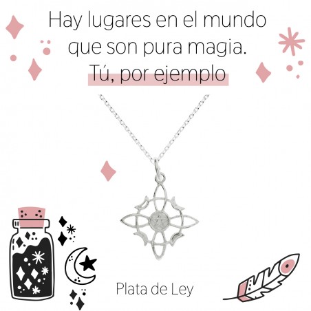 Colgante nudo de bruja con pentagrama Plata de Ley | Karissma