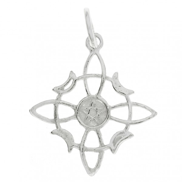 Colgante nudo de bruja con pentagrama Plata de Ley | Karissma