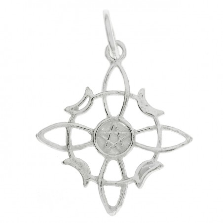 Colgante nudo de bruja con pentagrama Plata de Ley | Karissma